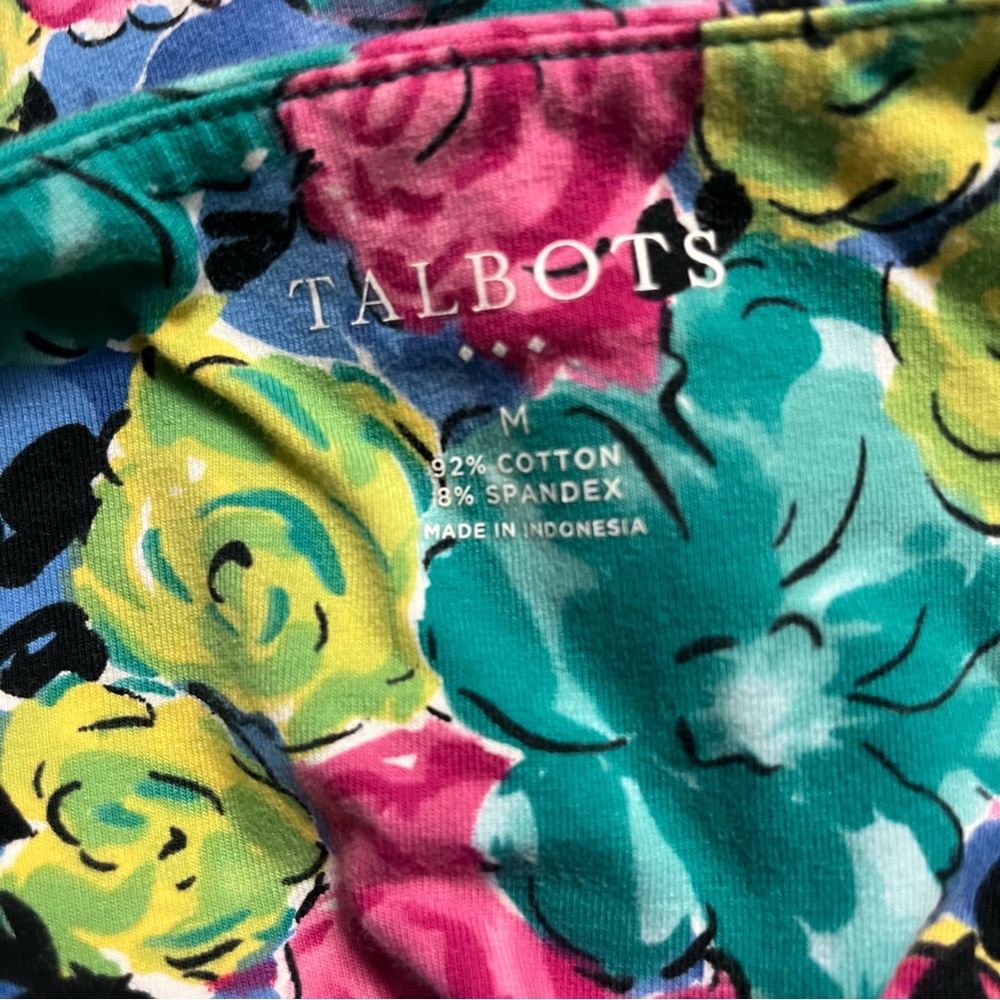 TALBOTS cocktail Dress sleeveless multicolour floral print size medium wedding - Picture 6 of 8